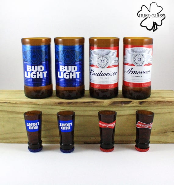 Classic Beer Bottle Tumblers & Drinking Glasses Made From Bud Etsy