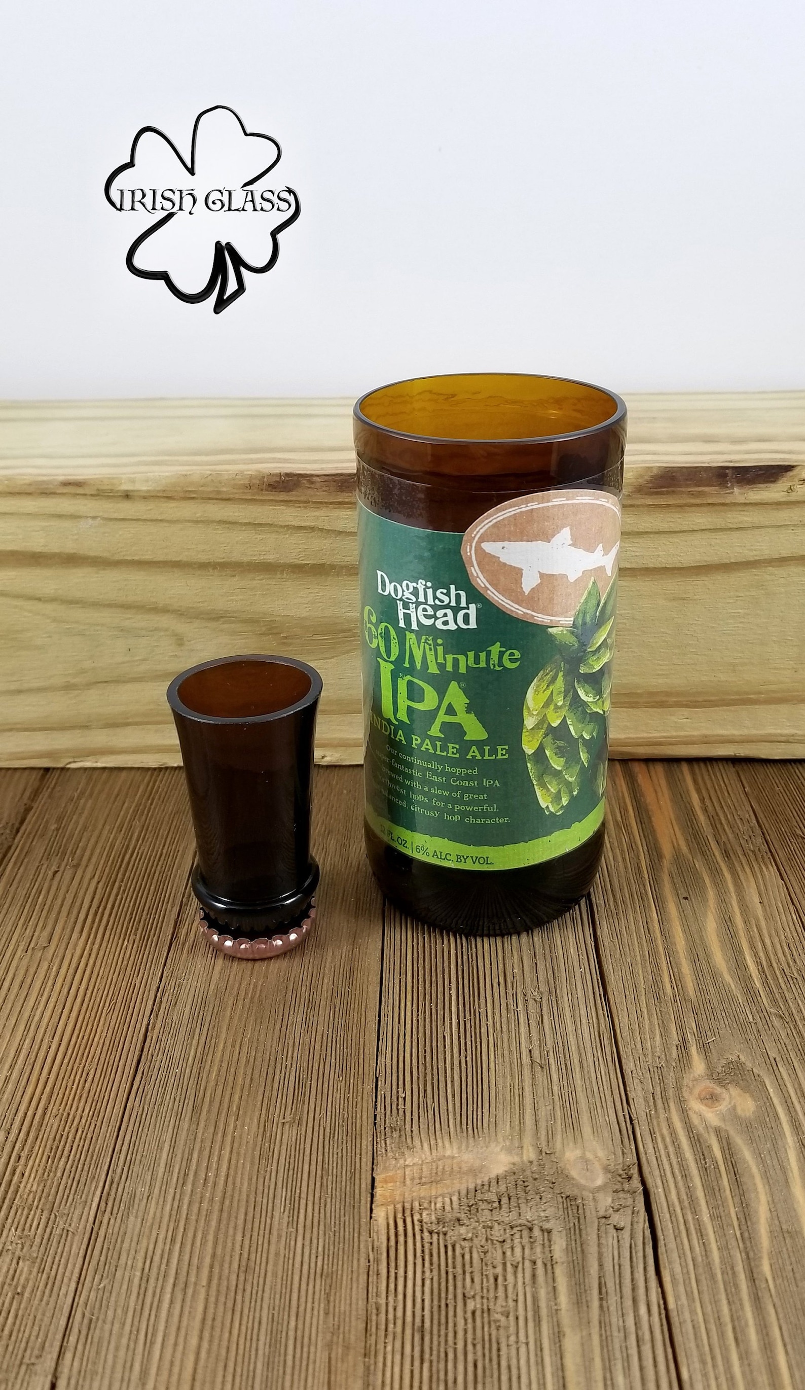 Beer Cup and Shot Glass Made From Recycled Beer Bottles Etsy