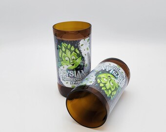 Regalo para amantes de la cerveza: vasos de chupito y botellas reutilizados hechos a mano
