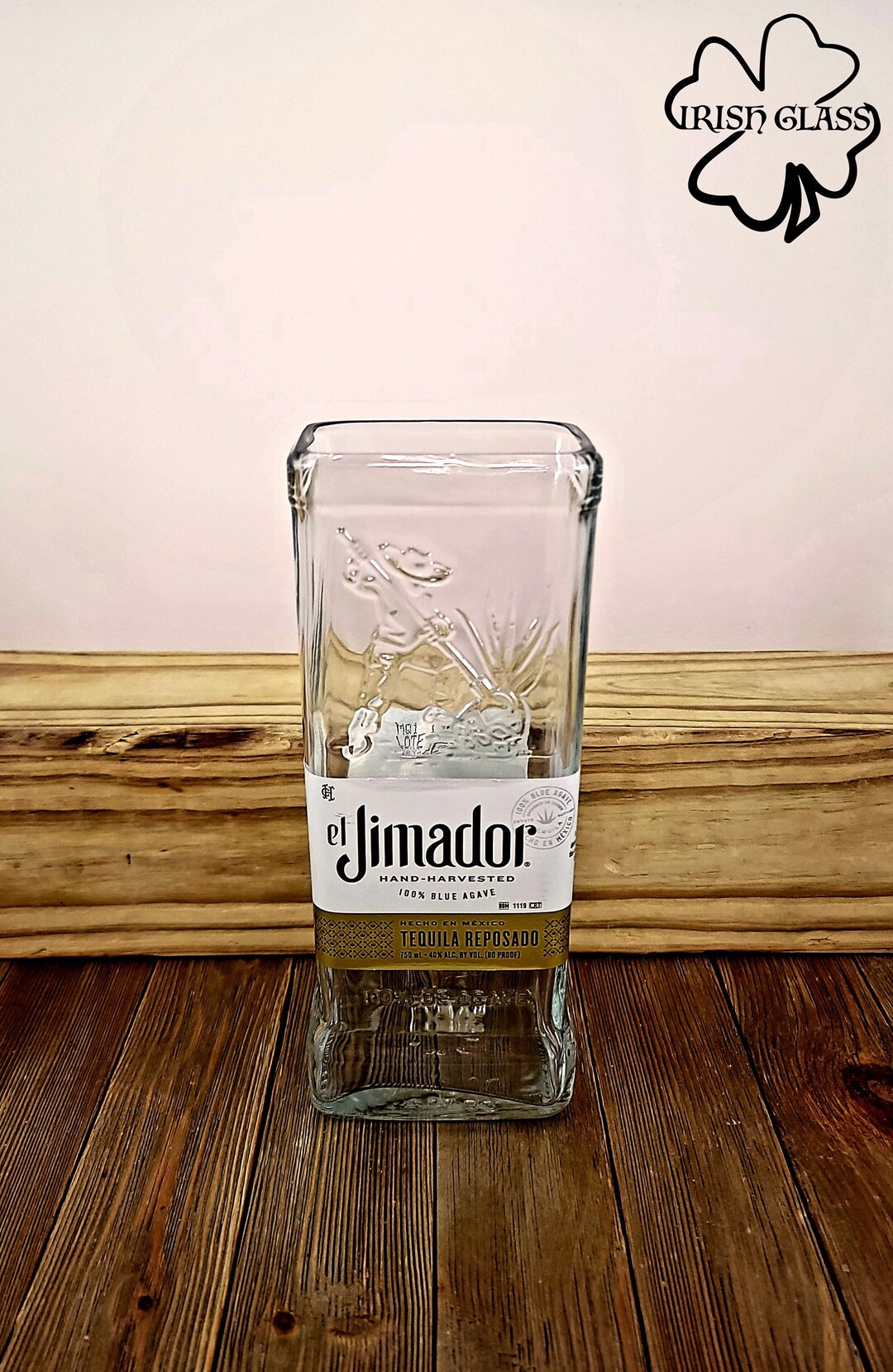 Vase Made From 750ml Tequila Resposado Bottle Etsy