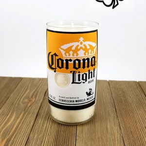Corona Light Beer Bottle Soy Candles made from Recycled Bottles