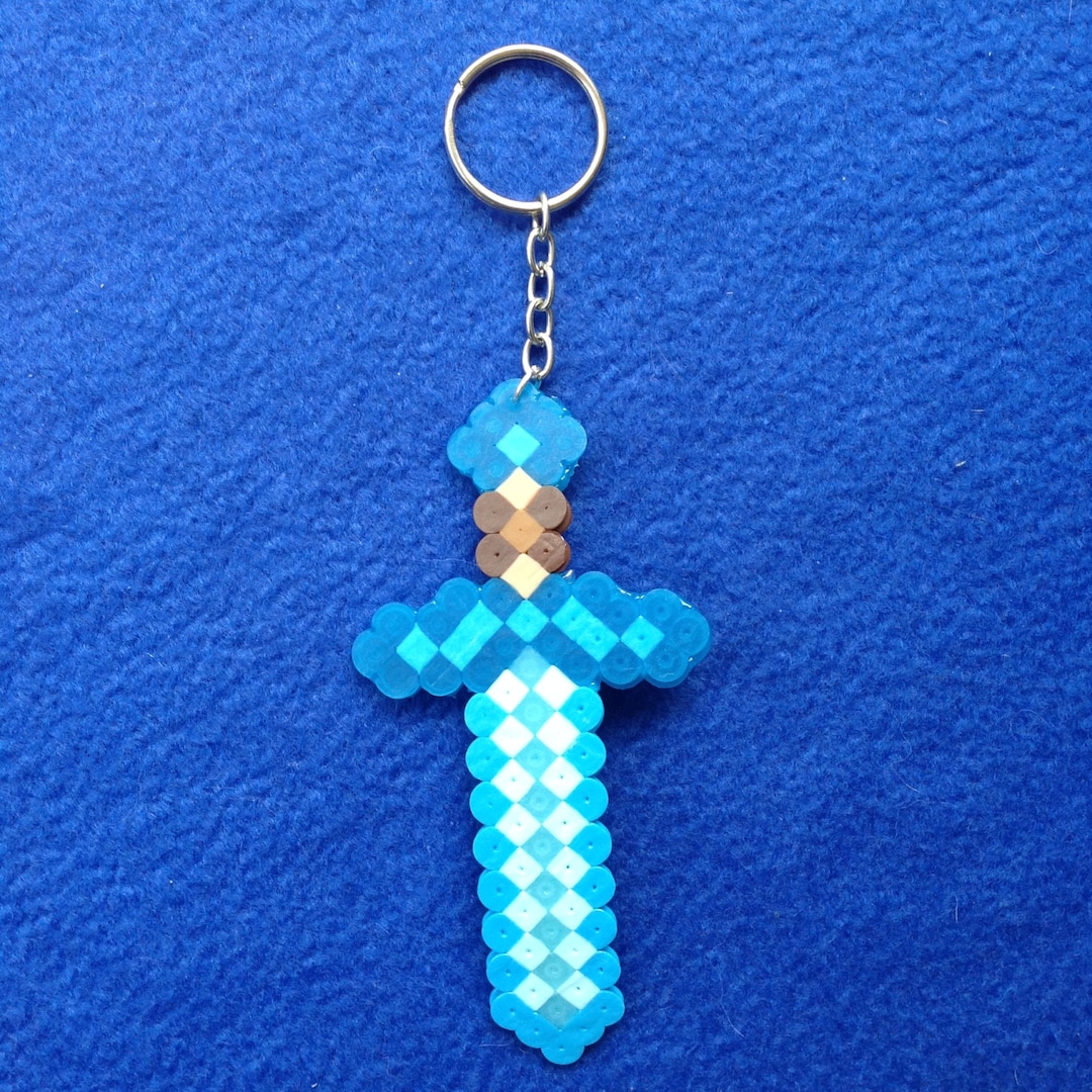 Diamond Sword Keychain Etsy