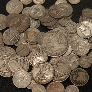 ¡Lote mixto de monedas de plata estadounidenses al 90%!