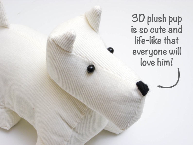 Scottie Dog Toy Sewing Pattern Cute Fabric Doorstop Quick & Etsy