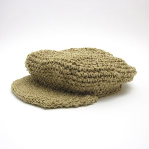 Crochet baker boy hat pattern, Cosy hat with peak, Crochet hat for beginners, Easy retro tweed hat, Quick vintage hat, Digital PDF download image 3