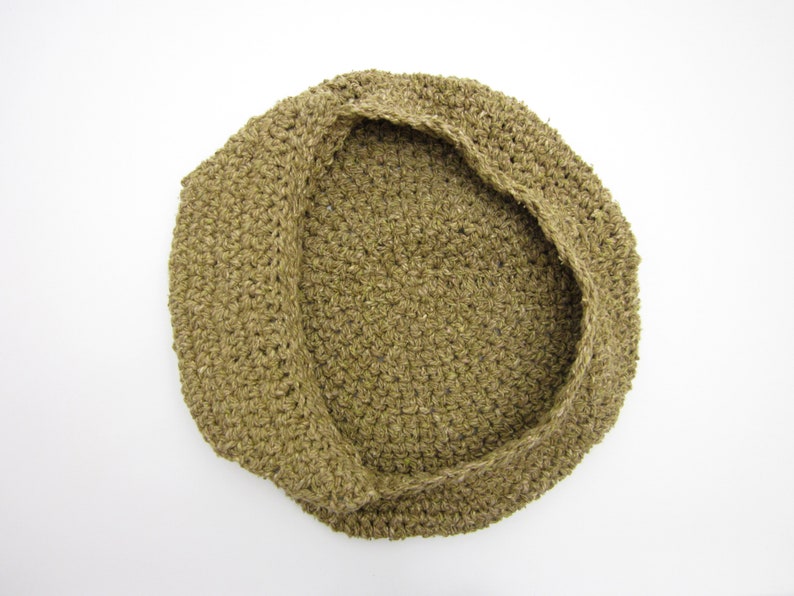 Crochet baker boy hat pattern, Cosy hat with peak, Crochet hat for beginners, Easy retro tweed hat, Quick vintage hat, Digital PDF download image 8