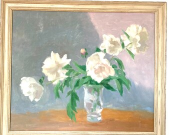 Rosas vintage francesas pintura al óleo floral