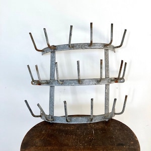 French vintage Wine Bottle Dryer Wall Rack  Wall Kitchen Mug Storage, Kitchen Decor