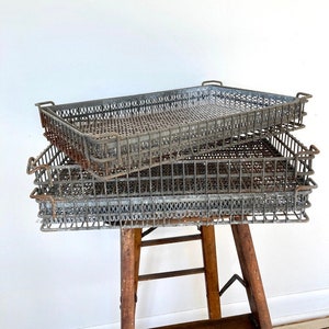 Vintage industrial Metal basket