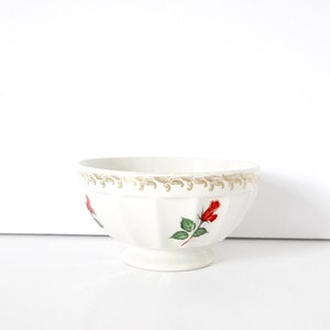 French vintage cafe au lait porcelain floral bowl