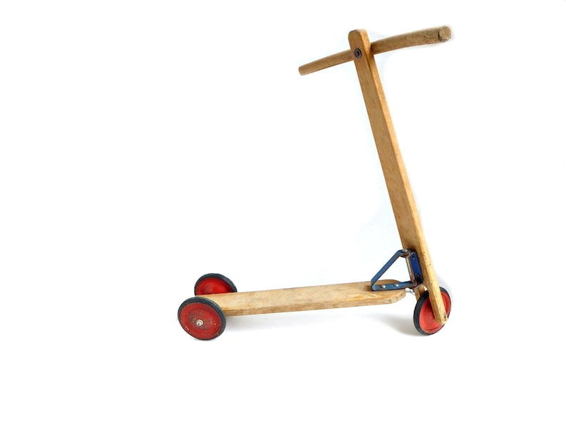 vintage wooden scooter