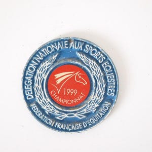 Vintage French Metal Agricultural Signs Plaques Awards Equestrian award