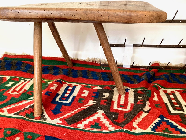 Primitive Wooden Milking Stool Bench Farmhouse French Vintage - Etsy