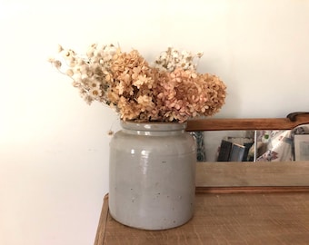 Vintage large crock french vinegar crock jug earthenware Grés