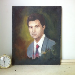 French antique oil portrait of a french man