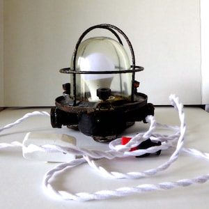 French industrial light longboat canal boat sconce