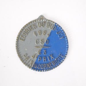 Placa agrícola vintage francesa azul y gris corne biche prix