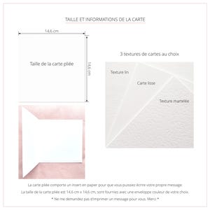 3 textures de cartes au choix : texture martelée, texture lin, carte lisse