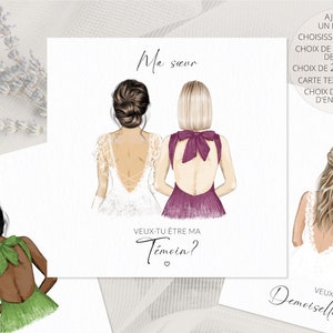 Witness request card - bridesmaid request card - personalized bridesmaid/witness request card - witness request