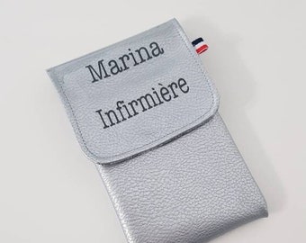 Personalized nurse pouch for blouse or shirts. Nurse pouch. Personalized caregiver pouch