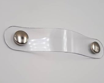 Handle. Transparent PVC handle for doors or drawers