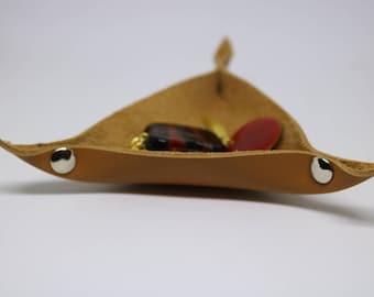 Manobrista de couro para mesa, bandeja de manobrista de couro, chaveiro de manobrista de couro, bandeja de couro personalizada, bandeja de sacola