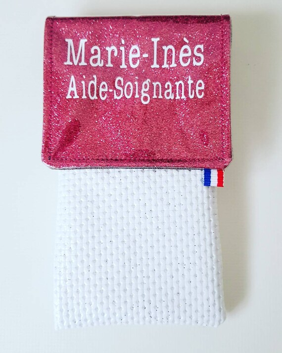 Pochette infirmiere personnalisee. Pochette personnalisee aide soignante. Pochette personnalisee auxiliaire Etui a crayons. Etui a lunettes Etsy France
