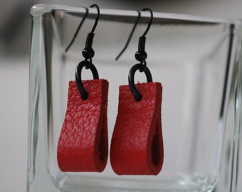 Leather earrings