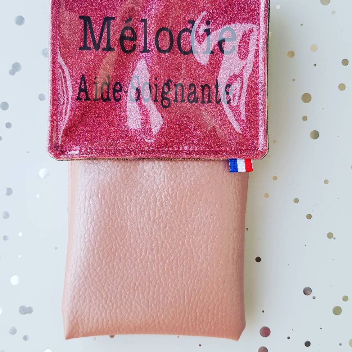 pochette d'infirmière pour poche blouse aimantée prénom