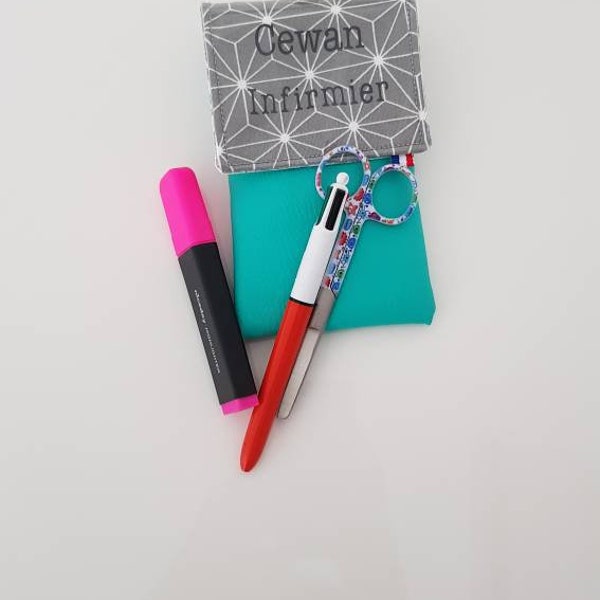 Étui de poche pour stylos. Pochette à crayons. Pochette personnalisée pour blouses