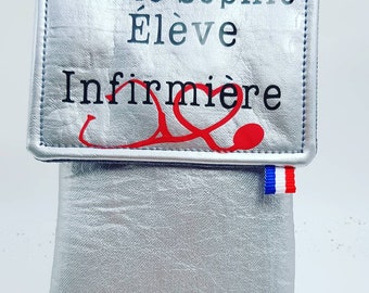Magnetic nurse pouch. Personalized caregiver pouch. Personalized pocket for blouses. Personalized pouch.