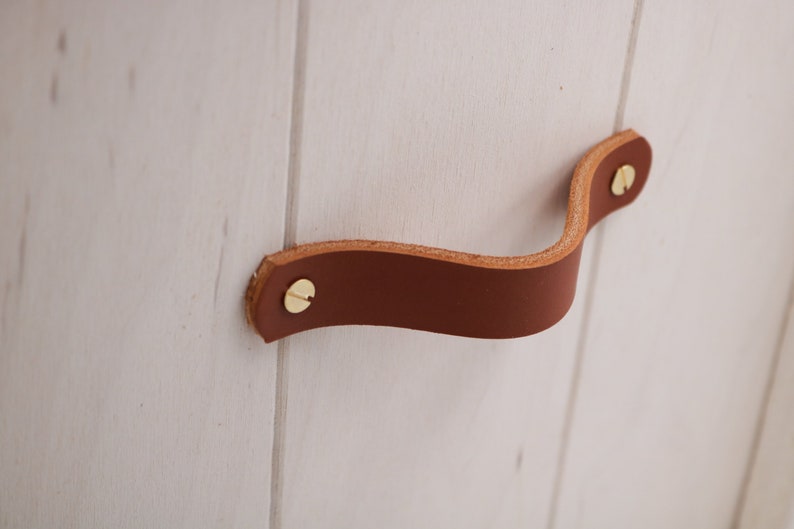Leather Handles Door Handle Vanity Button Leather Handles Etsy UK
