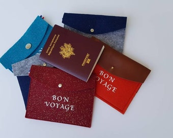 Pochette pour Passeport. Étui pour passeport et cartes d'embarquement