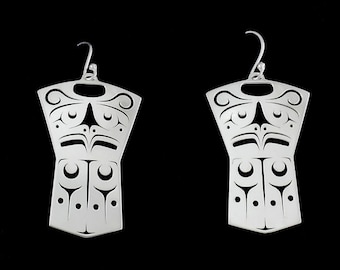 Kolczyki z miedzi Thunderbird - Northwest Coast Sterling Silver