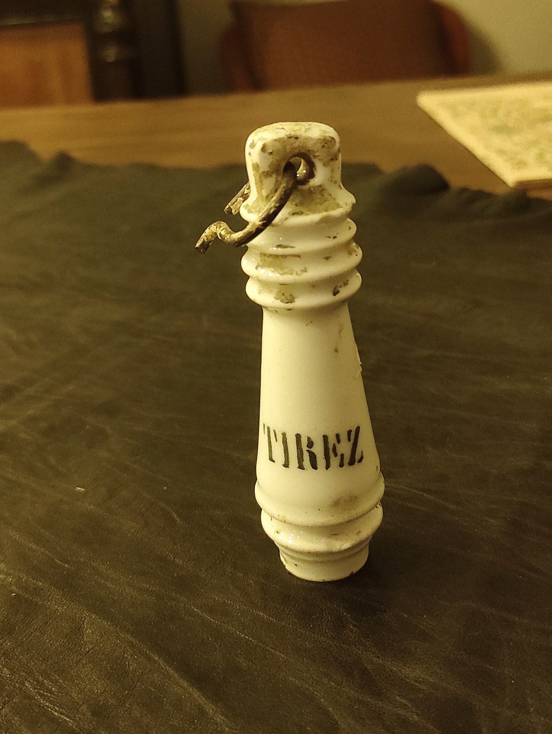 Antique French Ceramic Toilet Flush Pull Tirez Etsy