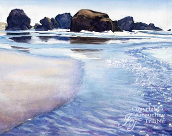 Watercolor Print | The Oregon Coast | Artist Jacqueline Tribble