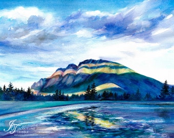 Watercolor Print - Mount Si - Jacqueline Tribble - Pacific Northwest Watercolor, Northwest Art, PNW, Mt Si, North Bend WA, Mountain Art