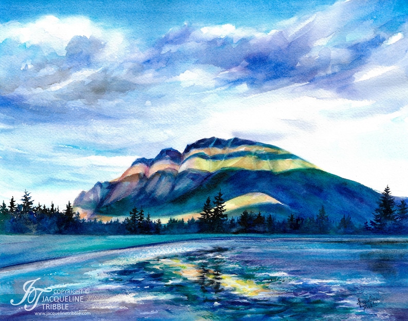 Watercolor Print Mount Si Jacqueline Tribble Pacific Northwest Watercolor, Northwest Art, PNW, Mt Si, North Bend WA, Mountain Art image 1