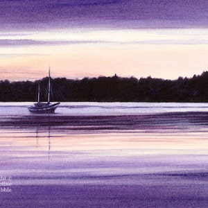 Watercolor Print Penn Cove on Whidbey Island Artist Jacqueline Tribble afbeelding 2