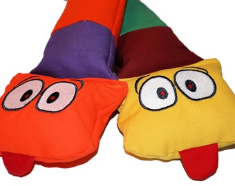 18’’ Giant Plush Snake Squeaky Dog Toy - Set of 2 - Misc Colors