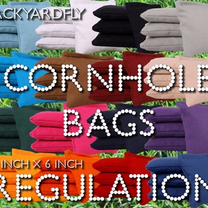 Duck Cloth Cornhole Bags: Regulation Size, Set of 8