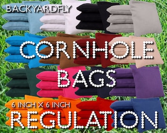Duck Cloth Cornhole Bags: Regulation Size, Set of 8