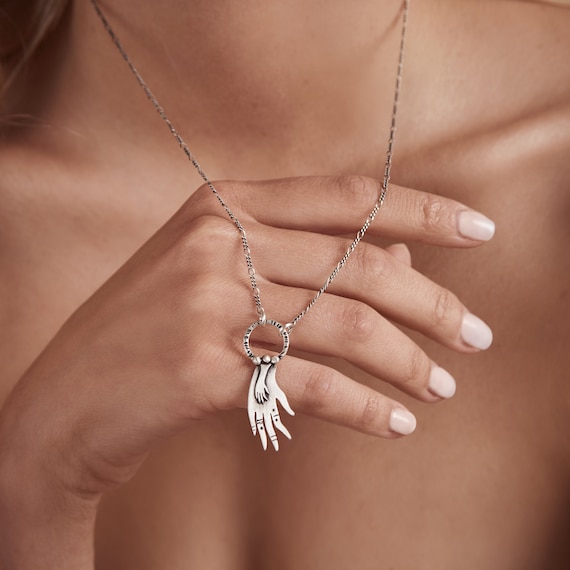 Baby hand necklace best sale