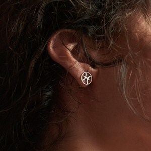 Pisces zodiac stud earrings, sterling silver, personalised, astrology earrings, horoscope earrings