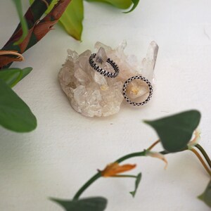 Valentines gifts, Alternative Wedding Band, Sterling silver ring, Macrame band ring, wedding band image 4