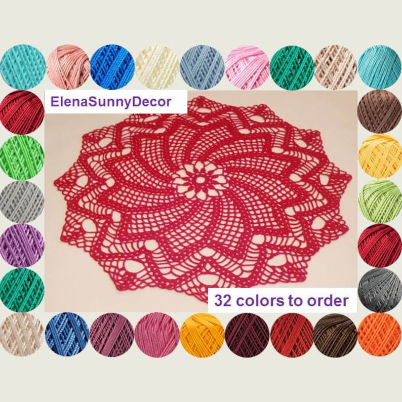 Red Crochet Doily Round Doilies Red Doily Home Decor - Etsy
