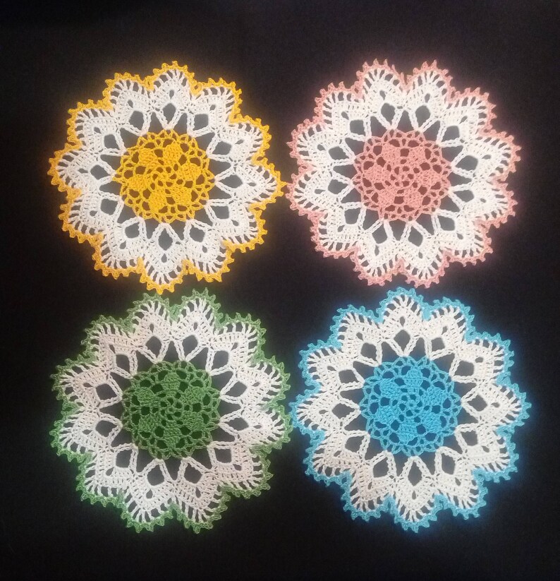 Mini Crochet Doily 67 Crochet Doilies coastersmall Etsy