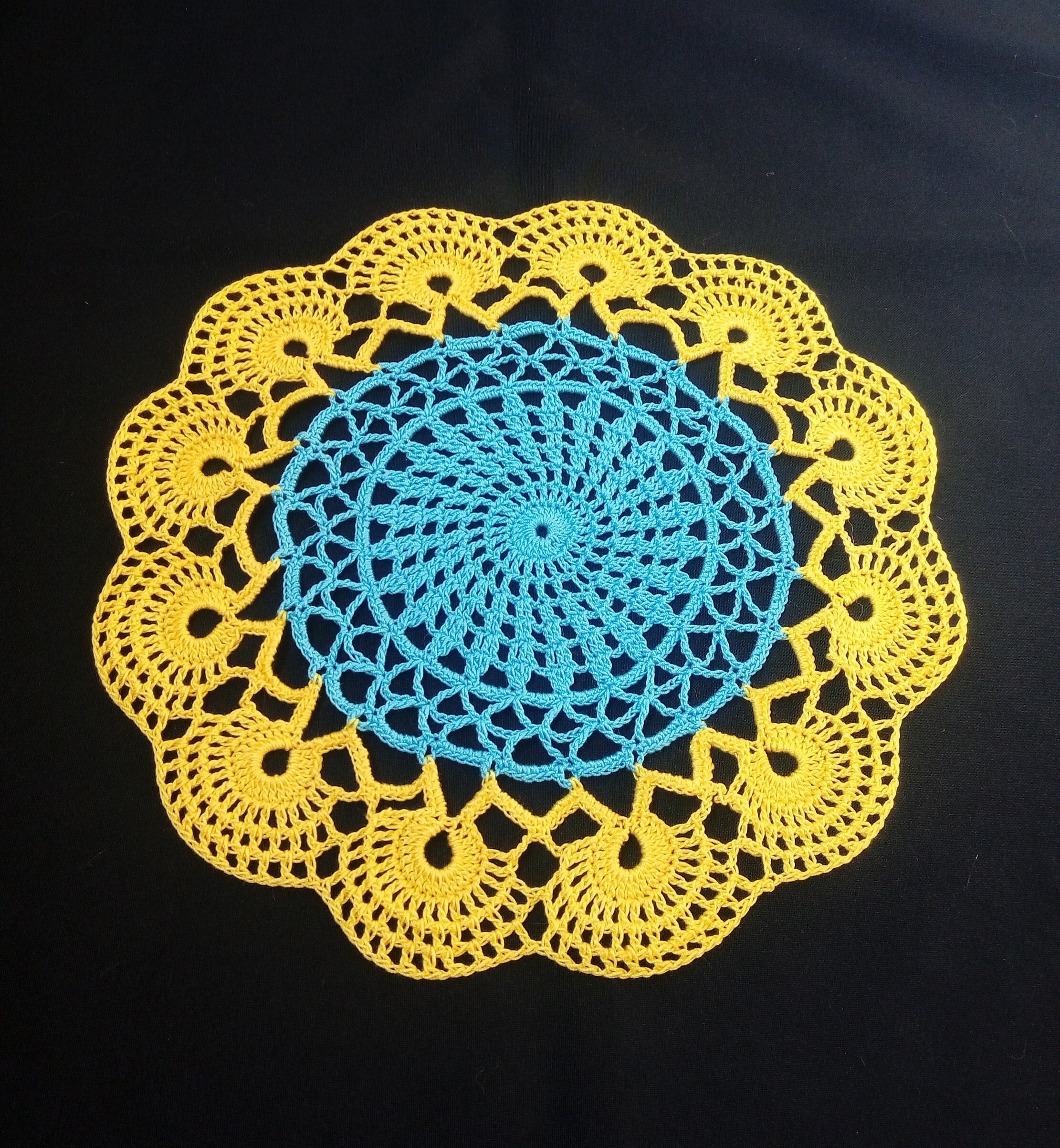 Crochet doily Small doily Home decor Yellow crochet Etsy