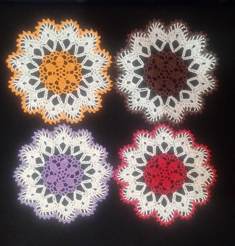 Mini Crochet Doily 67 Crochet Doilies coastersmall Etsy