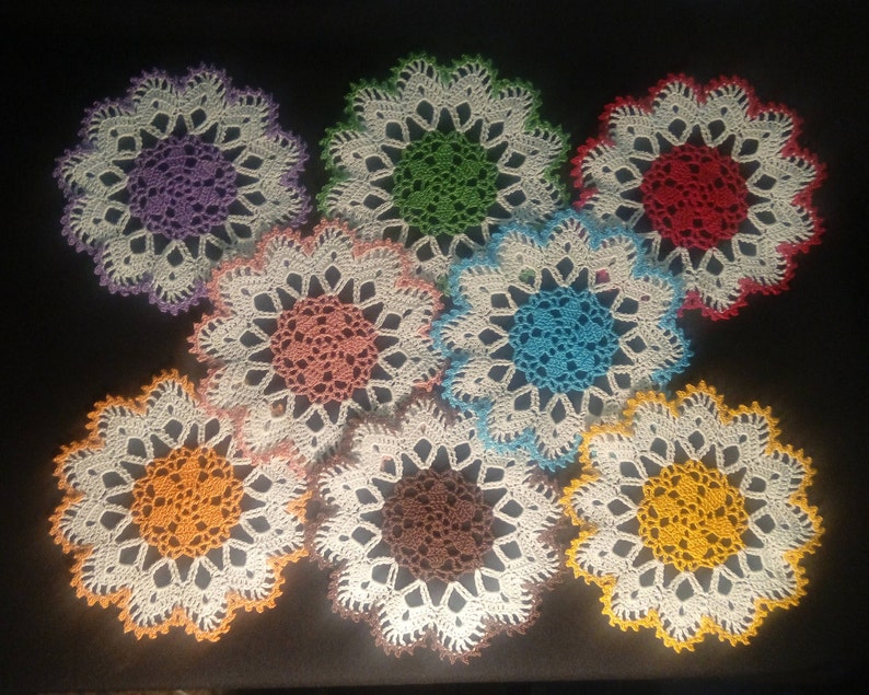 Mini Crochet Doily 67 Crochet Doilies coastersmall Etsy